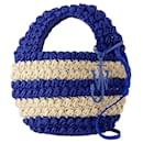 Popcorn Basket Bag - J.W. Anderson - Cotton - Blue/White - JW Anderson
