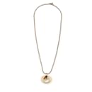 Gold Metal Dangling Charms Logo Necklace - Christian Dior