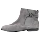 Grey suede buckle ankle boots - size EU 36 - Christian Dior