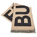 Burberry Brown Logo Wool Scarf