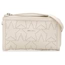 Jimmy Choo White Studded Leather Wallet On Strap