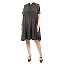 Brown and black gingham dress - size UK 10 - Autre Marque