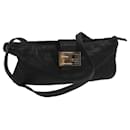 FENDI Shoulder Bag Leather Black 2354 26685 008 Auth yk9728 - Fendi