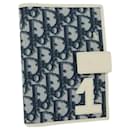 Christian Dior Trotter Canvas Agenda Day Planner Cover Navy Auth e4363