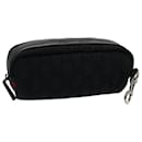 GUCCI GG Canvas Web Sherry Line Pouch Black Red Green 245800 Auth am5323 - Gucci