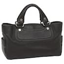 CELINE Hand Bag Leather Brown Auth bs10411 - Céline