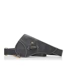 Cinturón Saddle de cuero Dior negro