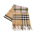 Brown Burberry House Check Cashmere Scarf Scarves