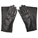 Black Chanel Camellia Lambskin Tall Gloves