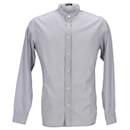 Dior Mandarin Collar Shirt in Grey Cotton