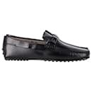 Tod's Clamp City Gommino Loafers in Black Leather