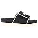 Gucci x Adidas Slide Sandals in Black Canvas