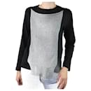 Black long-sleeved top with knit overlay - Brand size 2 - Yohji Yamamoto