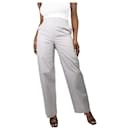 Grey cotton trousers - size UK 10 - Autre Marque