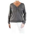 Grey long-sleeved sparkly sweater - size M - Milly
