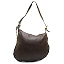 Fendi Brown Leather Oyster Shoulder Bag