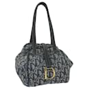 Christian Dior Trotter Canvas Hand Bag Navy Auth hk937