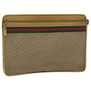 Porte-documents GUCCI Micro GG Supreme Web Sherry Line Beige 017 115 4126 Auth ki3823 - Gucci