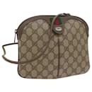 GUCCI GG Supreme Web Sherry Line Shoulder Bag Beige Red 904 02 047 Auth bs10393 - Gucci