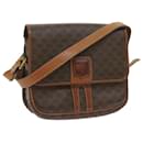 CELINE Macadam Canvas Shoulder Bag PVC Leather Brown Auth ki3841 - Céline