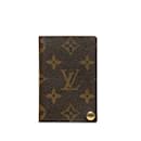 Porte-cartes marron Louis Vuitton Monogram Porte-Cartes Credit Pression