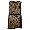 Miniabito smanicato Alberta Ferretti in cotone animalier