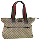 GUCCI GG Canvas Web Sherry Line Mothers Bag Sac cabas Beige Rouge 155524 CT d'authentification937 - Gucci