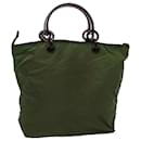 PRADA Hand Bag Nylon Khaki Auth 60968 - Prada