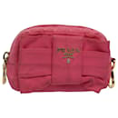 PRADA Pouch Nylon Pink Auth bs10302 - Prada