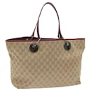 GUCCI GG Lona Tote Bag Bege 120838 auth 60521 - Gucci