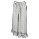 Isabel Marant Ruffled Maxi Skirt in Grey Polyester
