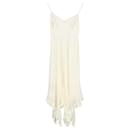 Zimmermann Espionage Lace-Trimmed Pleated Midi Slip Dress in Cream Silk