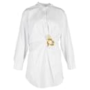 Mini abito chemisier con fibbia fluttuante Christopher Esber Folia in cotone bianco - Autre Marque