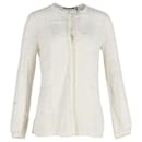 Isabel Marant Sheer Long Sleeve Blouse in Cream Cotton 