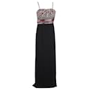 Missoni Embellished Top Maxi Dress in Black Polyester Silk