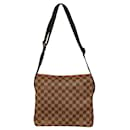 Louis Vuitton Naviglio Ebene Damier Canvas Unisex Messenger Top Flap Zipper Bag