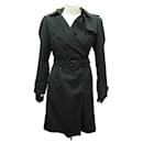 IMPERMEABLE BURBERRY TRENCH CEINTURE M 38 NOIR LONG MANTEAU COAT JACKET - Autre Marque