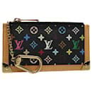 LOUIS VUITTON Monogram Multicolor Pochette Cles Purse Black M92654 auth 60334 - Louis Vuitton