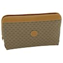 GUCCI Micro GG Supreme Clutch Bag PVC Leather Beige 014 58 0198 Auth th4358 - Gucci