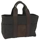 HERMES Acape Luco PM Hand Bag Nylon Brown Auth bs10391 - Hermès