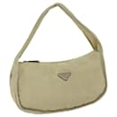 PRADA Shoulder Bag Nylon Beige Auth bs10495 - Prada