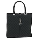 GUCCI GG Canvas Jackie Tote Bag Black 002 1064 Auth am5349 - Gucci