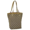 GUCCI GG Lona Tote Bag Bege 002 1099 auth 60920 - Gucci