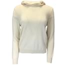 Malo Ivory Hooded Long Sleeved Silk Lined Cashmere Knit Sweater - Autre Marque
