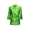 Vintage Lime Gianfranco Ferre Silk Blazer Size US S/M - Gianfranco Ferré