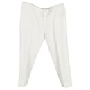 Dolce & Gabbana Slim Trousers in White Linen