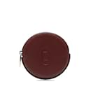 Cartier Must De Cartier Leather Round Coin Purse Leather Coin Case in Good condition