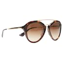 Prada Brown Round Tinted Sunglasses