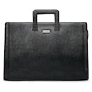 Burberry Sac d'affaires en cuir noir