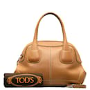 Leather D-Style Handbag - Tod's